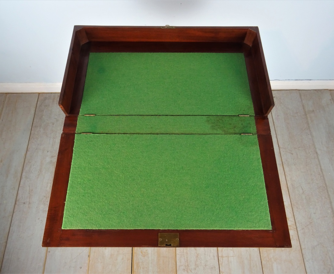 Mahogany Campaign Folding Desk Coaching Table